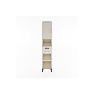 Hyperion Dolap 4 Raflı 2 Çekmeceli Tek Kapaklı 44x44x221 Aytaşı-aytaşı