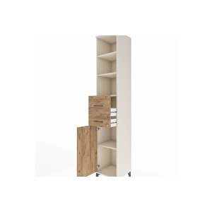 Hyperion Dolap 4 Raflı 2 Çekmeceli Tek Kapaklı 44x44x243 Aytaşı-çam