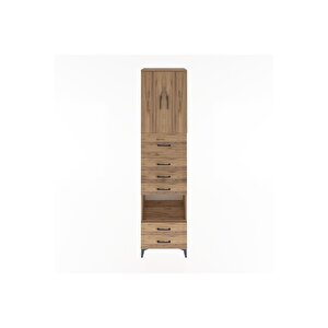 Hyperion Dolap 3 Raflı 6 Çekmeceli 2 Kapaklı 60x44x243 Çam-çam