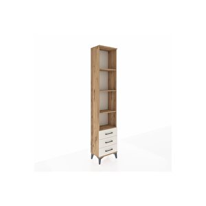 Arges Dolap 4 Raflı 3 Çekmeceli 44x30x221 Çam-aytaşı