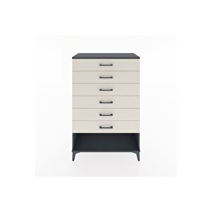 Hyperion Dolap 6 Çekmeceli 88x44x134 Antrasit-aytaşı