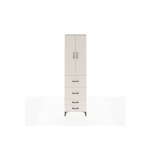 Arges Dolap 3 Raflı 4 Çekmeceli 2 Kapaklı 60x30x221 Aytaşı-aytaşı