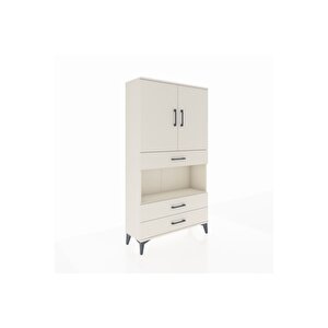 Arges Dolap 3 Raflı 3 Çekmeceli 2 Kapaklı 88x30x163 Aytaşı-aytaşı