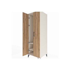 Kronos Dolap 2 Raflı 2 Kapaklı Tek Askılı 60x59x182 Aytaşı-çam
