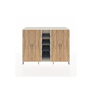 Kronos Dolap 12 Raflı 4 Kapaklı 220x59x163 Aytaşı-çam/antrasit