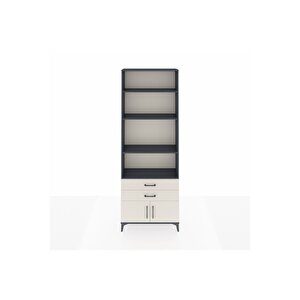 Arges Dolap 4 Raflı 2 Çekmeceli 2 Kapaklı 88x30x243 Antrasit-aytaşı