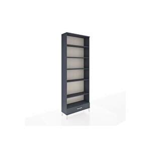 Arges Dolap 6 Raflı Tek Çekmeceli 88x30x243 Antrasit-antrasit