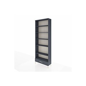 Arges Dolap 6 Raflı Tek Çekmeceli 88x30x243 Antrasit-antrasit