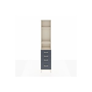 Arges Dolap 3 Raflı 4 Çekmeceli 44x30x221 Aytaşı-antrasit