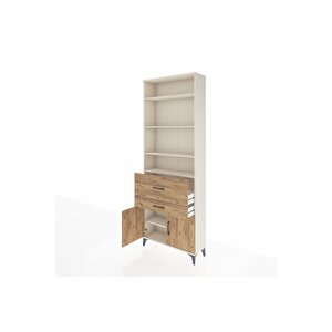 Arges Dolap 5 Raflı 2 Çekmeceli 2 Kapaklı 88x30x243 Aytaşı-çam