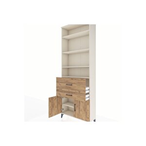 Arges Dolap 5 Raflı 2 Çekmeceli 2 Kapaklı 88x30x243 Aytaşı-çam