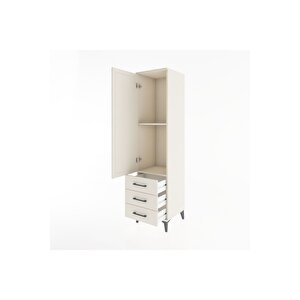 Hyperion Dolap 2 Raflı 3 Çekmeceli Tek Kapaklı 44x44x182 Aytaşı-aytaşı