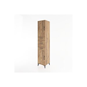 Hyperion Dolap 3 Raflı 3 Çekmeceli 2 Kapaklı 44x44x221 Çam-çam