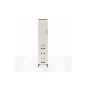 Arges Dolap 2 Raflı 5 Çekmeceli Tek Askılı 44x30x221 Çam-aytaşı