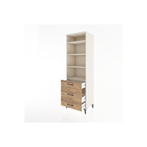 Hyperion Dolap 4 Raflı 3 Çekmeceli 60x44x195 Aytaşı-çam