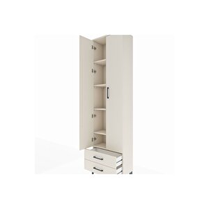 Arges Dolap 5 Raflı 2 Çekmeceli 2 Kapaklı 60x30x221 Aytaşı-aytaşı