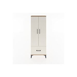 Arges Dolap 4 Raflı Tek Çekmeceli 2 Kapaklı 60x30x163 Çam-aytaşı