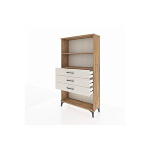 Arges Dolap 2 Raflı 3 Çekmeceli 88x30x163 Çam-aytaşı