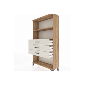 Arges Dolap 2 Raflı 3 Çekmeceli 88x30x163 Çam-aytaşı