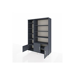 Hyperion Gardrop 10 Raflı 3 Kapaklı 132x44x195 Antrasit-antrasit