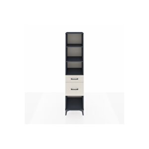 Hyperion Dolap 3 Raflı 2 Çekmeceli 44x44x195 Antrasit-aytaşı