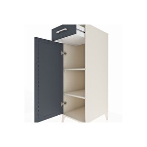 Kronos Dolap 2 Raflı Tek Çekmeceli Tek Kapaklı 44x59x134 Aytaşı-antrasit