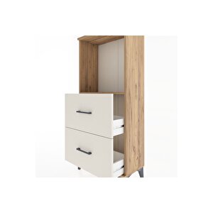 Hyperion Dolap Tek Raflı 2 Çekmeceli 60x44x134 Çam-aytaşı