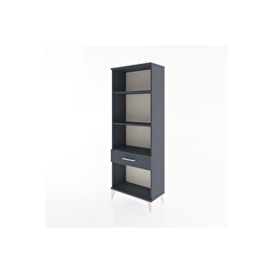 Arges Dolap 3 Raflı Tek Çekmeceli 60x30x163 Antrasit-antrasit