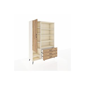 Hyperion Gardrop 9 Raflı 3 Çekmeceli Tek Kapaklı  132x44x195 Aytaşı-çam