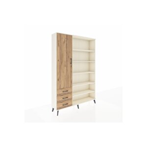 Arges Gardrop 9 Raflı 3 Çekmeceli 3 Kapaklı 132x30x195 Aytaşı-çam