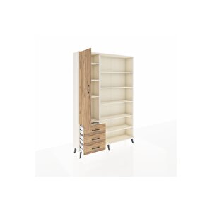 Arges Gardrop 9 Raflı 3 Çekmeceli 3 Kapaklı 132x30x195 Aytaşı-çam