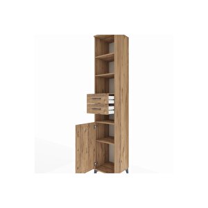 Hyperion Dolap 5 Raflı 2 Çekmeceli Tek Kapaklı 44x44x243 Çam-çam