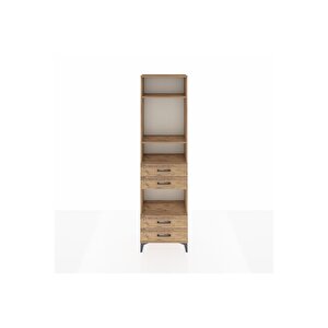 Arges Dolap 4 Raflı 4 Çekmeceli 60x30x221 Çam-çam