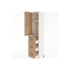 Hyperion Dolap 2 Raflı 3 Çekmeceli Tek Askılı 44x44x221 Aytaşı-çam