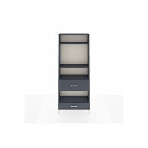 Arges Dolap 4 Raflı 2 Çekmeceli 88x30x221 Antrasit-antrasit