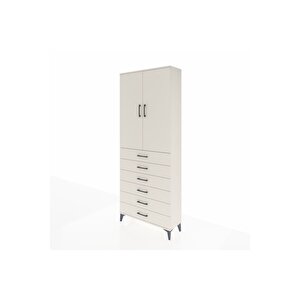 Arges Dolap 3 Raflı 6 Çekmeceli 2 Kapaklı 88x30x221 Aytaşı-aytaşı