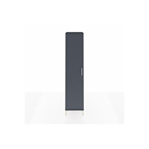 Hyperion Dolap 3 Raflı Tek Kapaklı Tek Askılı 44x44x195 Antrasit-antrasit