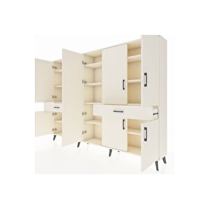 Arges Dolap 12 Raflı 2 Çekmeceli 8 Kapaklı 220x30x163 Aytaşı-aytaşı