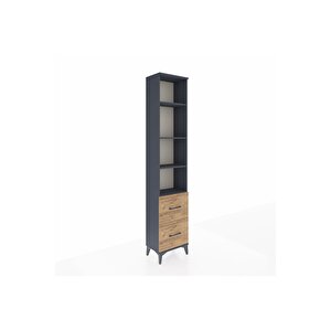 Arges Dolap 4 Raflı 2 Çekmeceli 44x30x221 Antrasit-çam