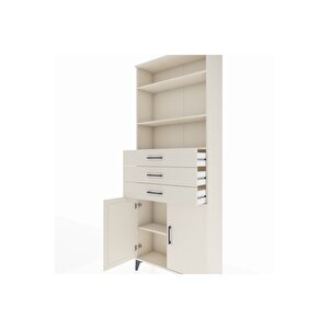 Arges Dolap 4 Raflı 3 Çekmeceli 2 Kapaklı 88x30x221 Aytaşı-aytaşı