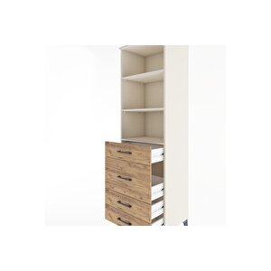 Hyperion Dolap 3 Raflı 4 Çekmeceli 60x44x195 Aytaşı-çam