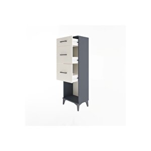 Arges Dolap 3 Çekmeceli 44x30x134 Antrasit-aytaşı