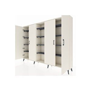 Arges Dolap 12 Raflı 4 Kapaklı 220x30x163 Aytaşı-aytaşı/antrasit