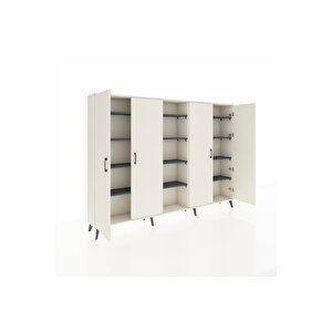 Arges Dolap 12 Raflı 4 Kapaklı 220x30x163 Aytaşı-aytaşı/antrasit