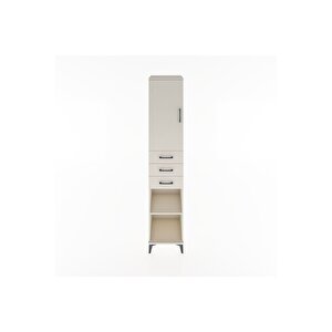 Hyperion Dolap 4 Raflı 3 Çekmeceli Tek Kapaklı 44x44x221 Aytaşı-aytaşı