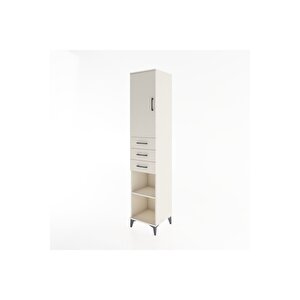 Hyperion Dolap 4 Raflı 3 Çekmeceli Tek Kapaklı 44x44x221 Aytaşı-aytaşı