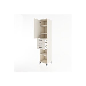 Hyperion Dolap 4 Raflı 3 Çekmeceli Tek Kapaklı 44x44x221 Aytaşı-aytaşı