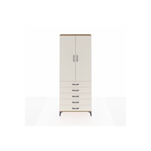 Arges Dolap 3 Raflı 5 Çekmeceli 2 Kapaklı 88x30x221 Çam-aytaşı