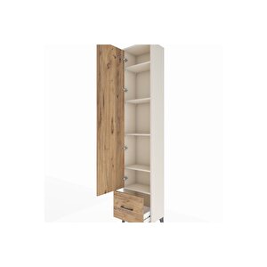 Arges Dolap 5 Raflı Tek Çekmeceli Tek Kapaklı 44x30x221 Aytaşı-çam