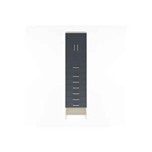 Hyperion Dolap 2 Raflı 7 Çekmeceli 2 Kapaklı 60x44x243 Aytaşı-antrasit